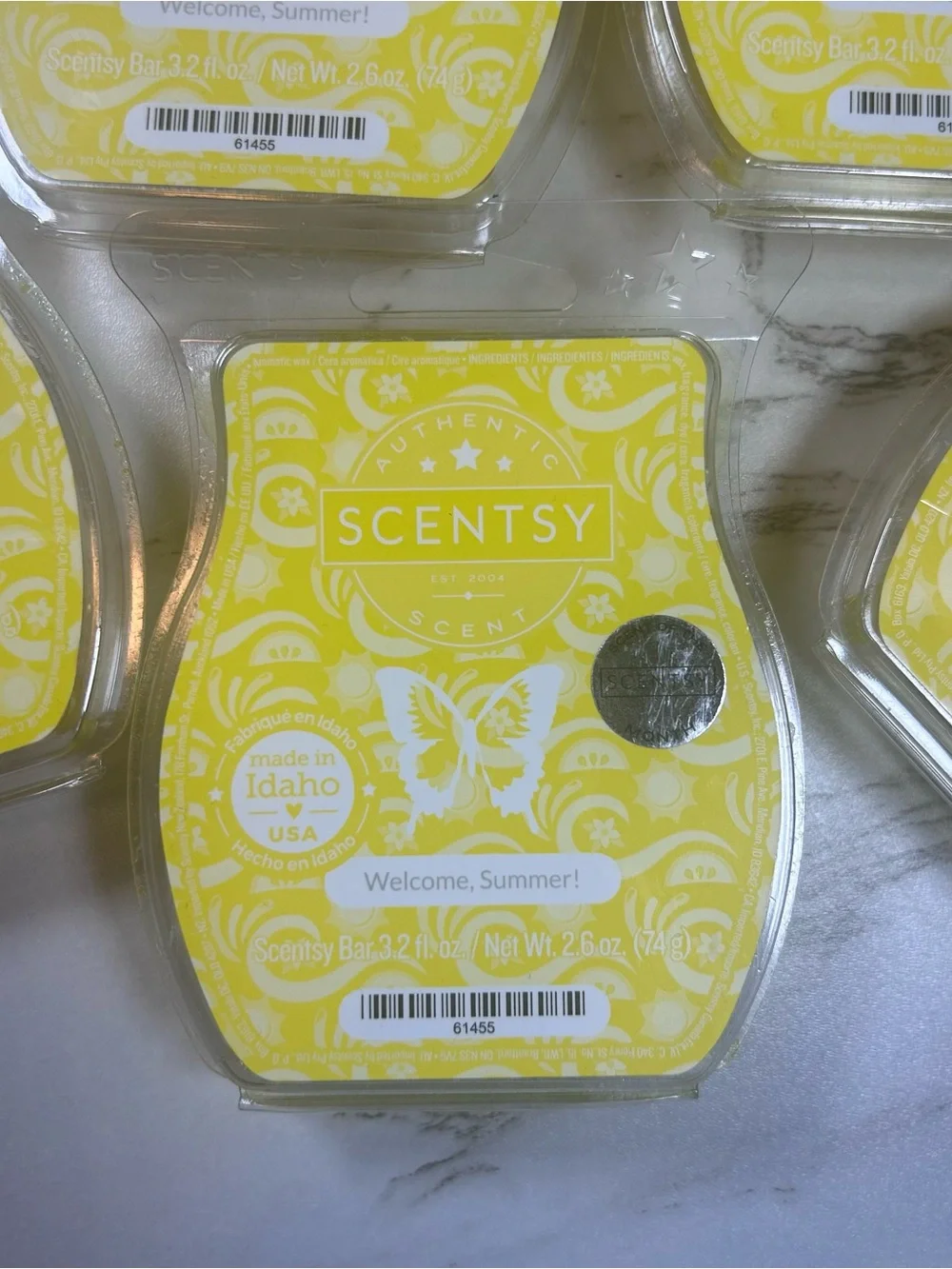 Scentsy Yellow Welcome, Summer! Wax Melt Bars - 5-Pack